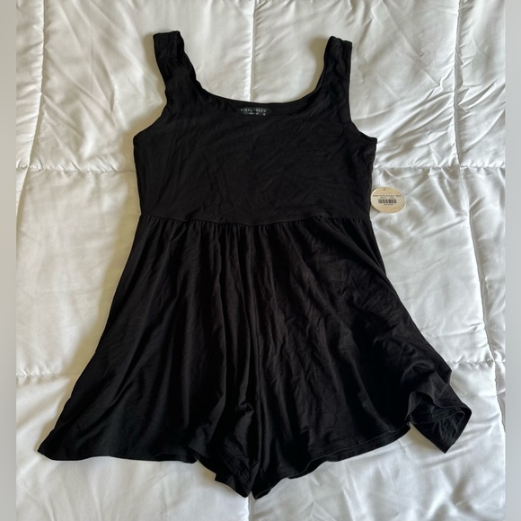 New Final Touch Bekah Comfy Romper In Black Size Large - Picture 1 of 4